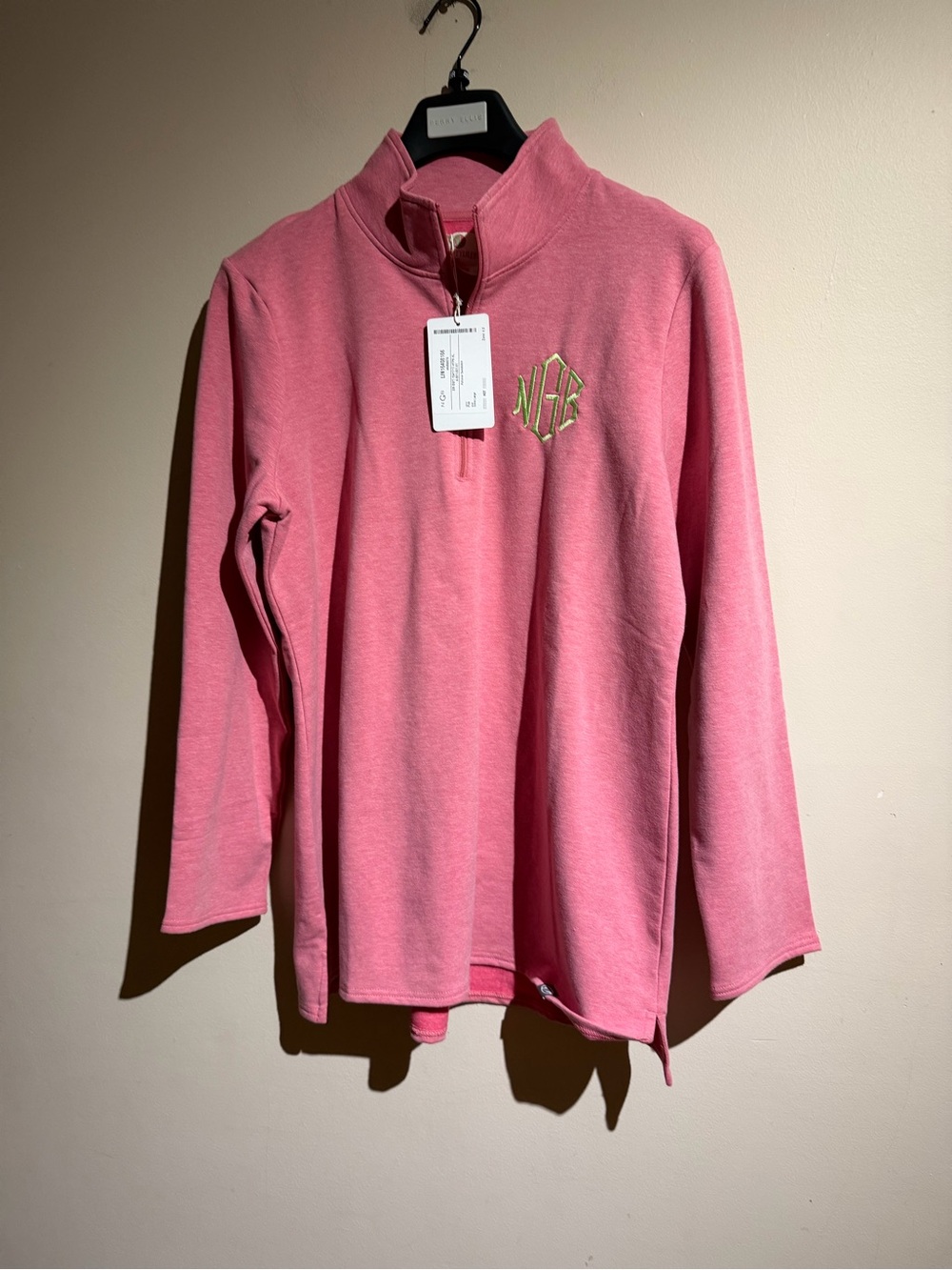 Marleylilly Rose-Pink Half-Zip Sweatshirt